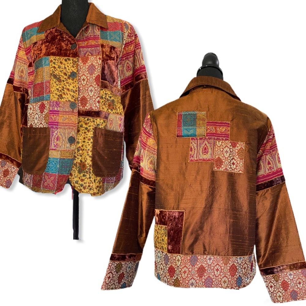 Vintage Patchwork Tapestry Jacket - image 4